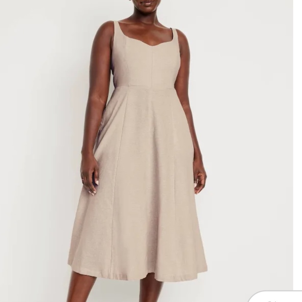 Old Navy Linen Blend MIDI Dress